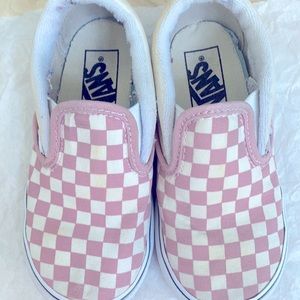 Pink checkered Vans